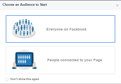 facebook audience insights audience options