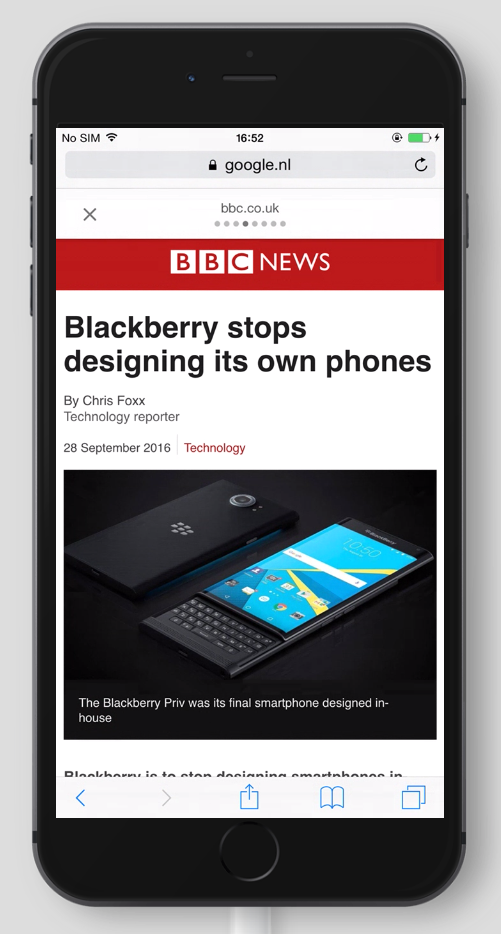 BBC News AMP Page