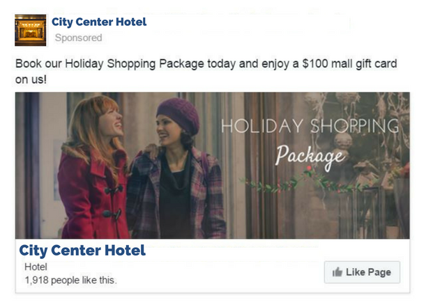Example of a Festive Facebook Ad