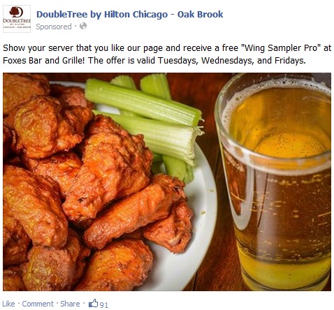 doubletree oak brook facebook promoted post