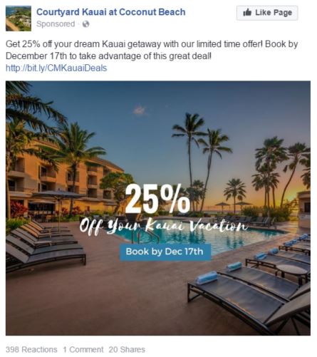 courtyard kauai facebook promoted post