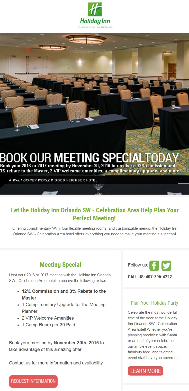 holiday inn orlando sw meeting email