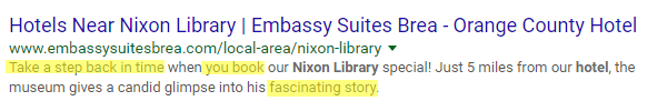 the second example of a good meta description