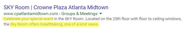 the fifth example of a good meta description