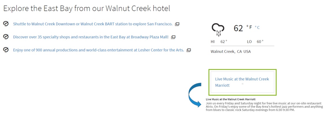 walnut creek marriott property message