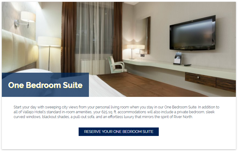 booking link strategy on hotel rooms page