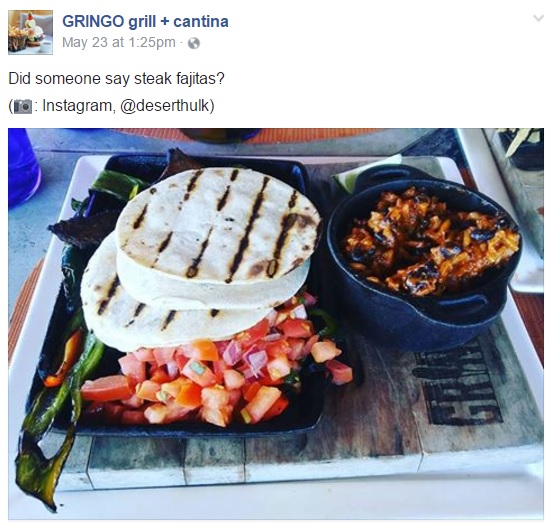 gringo grill + cantina food facebook post