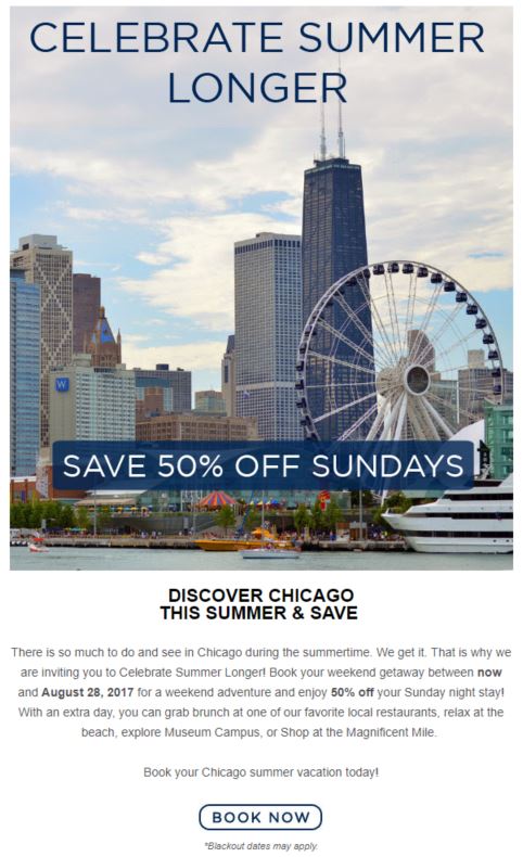 kinzie hotel offer example