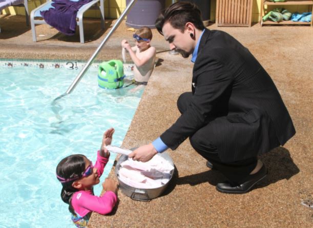 White glove service from the Popsicle Hotline at The Magic Castle Hotel