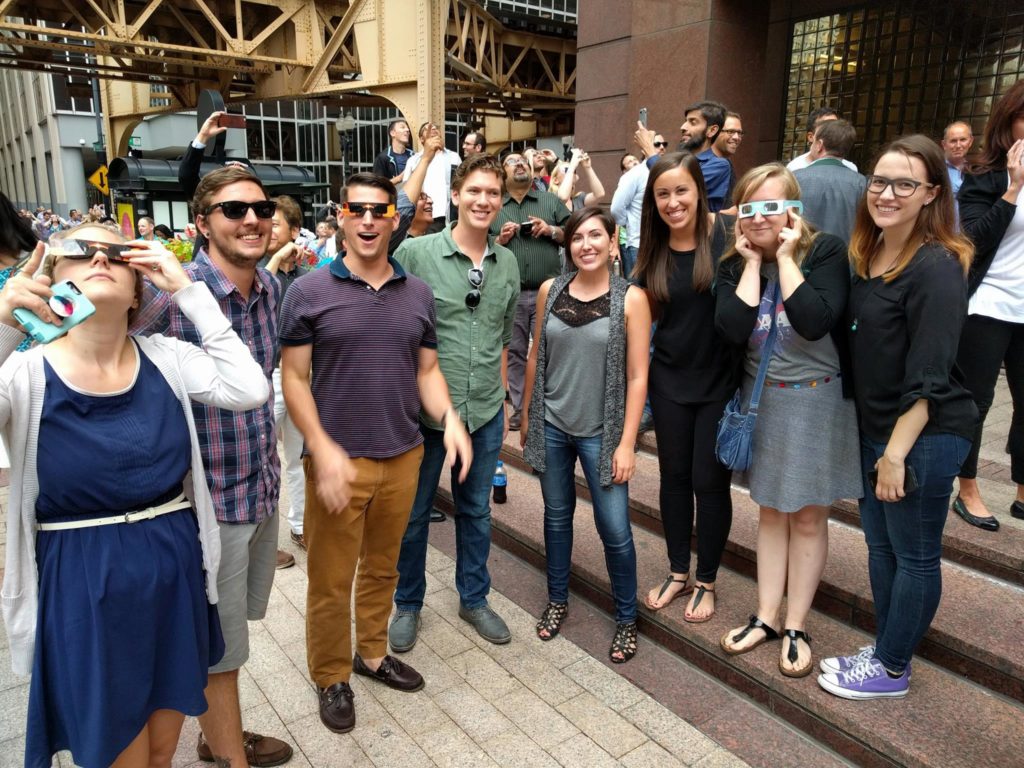 Eclipse viewing in Chicago