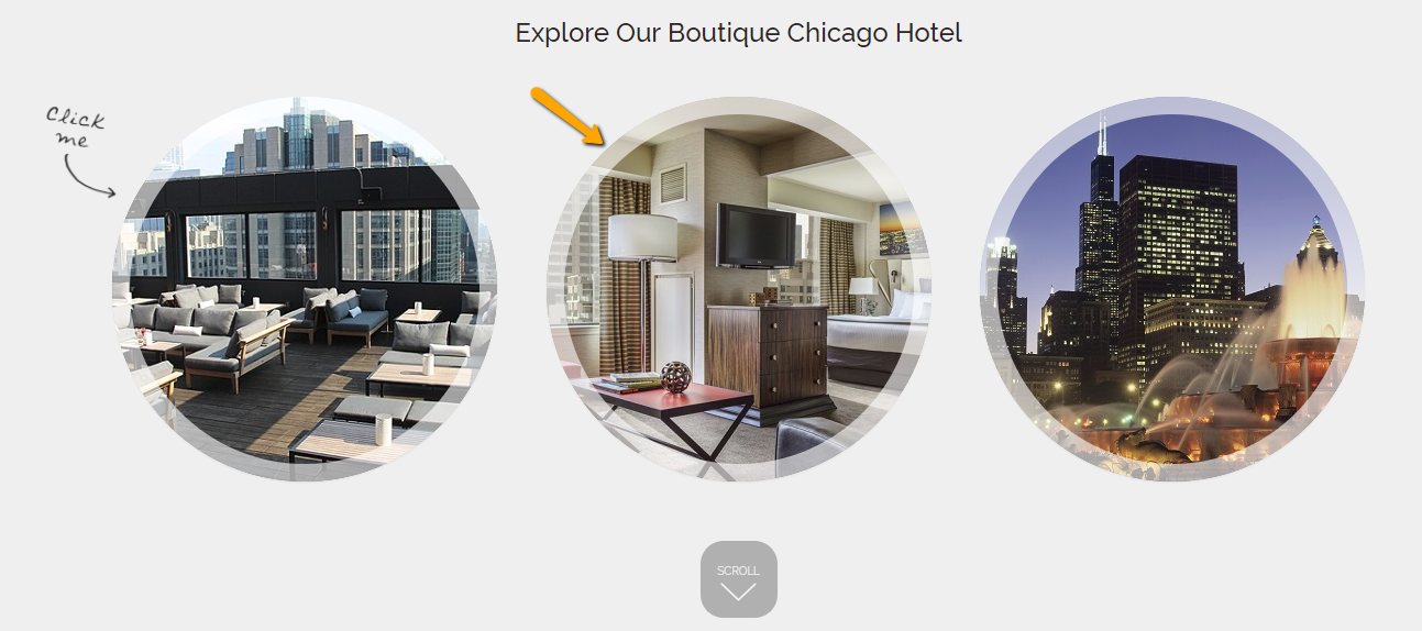 homepage callout linking to rooms page