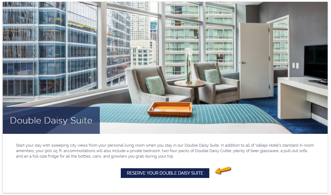 unique calls to action on hotel rooms page