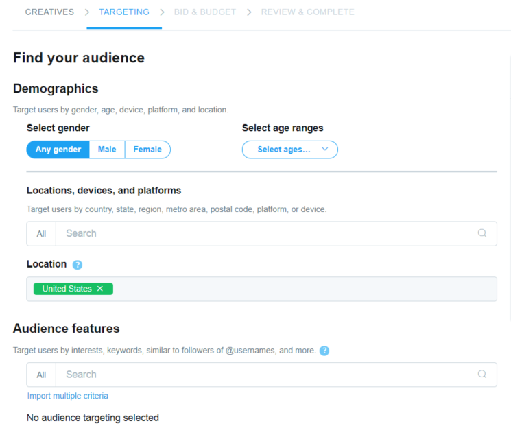 Twitter Audience Selector