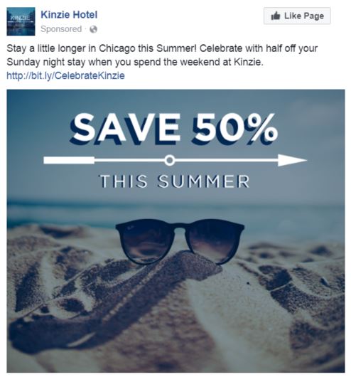 summer offer facebook ad