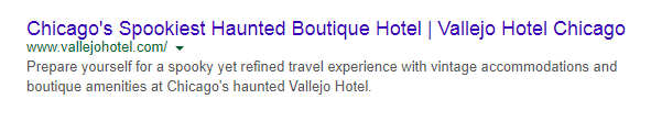 short meta description for hotel website