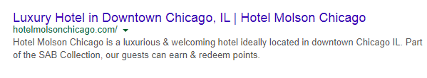 poorly written meta description for hotel website