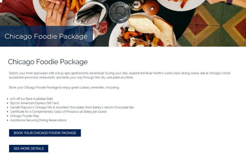 Kinzie Hotel Chicago Foodie Package