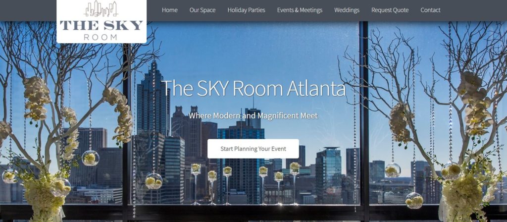 Sky Room Website Home Page