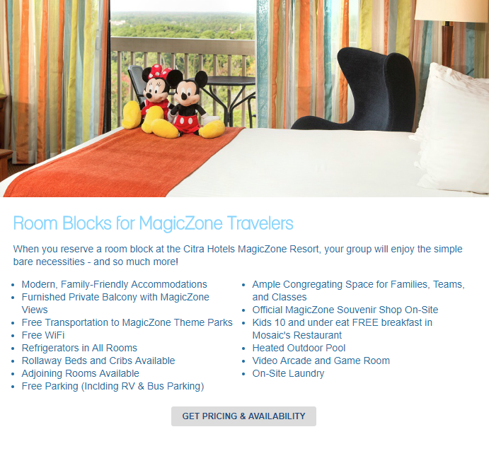 amenities content on hotel room blocks page