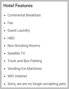 charlestown hotel generic amenities