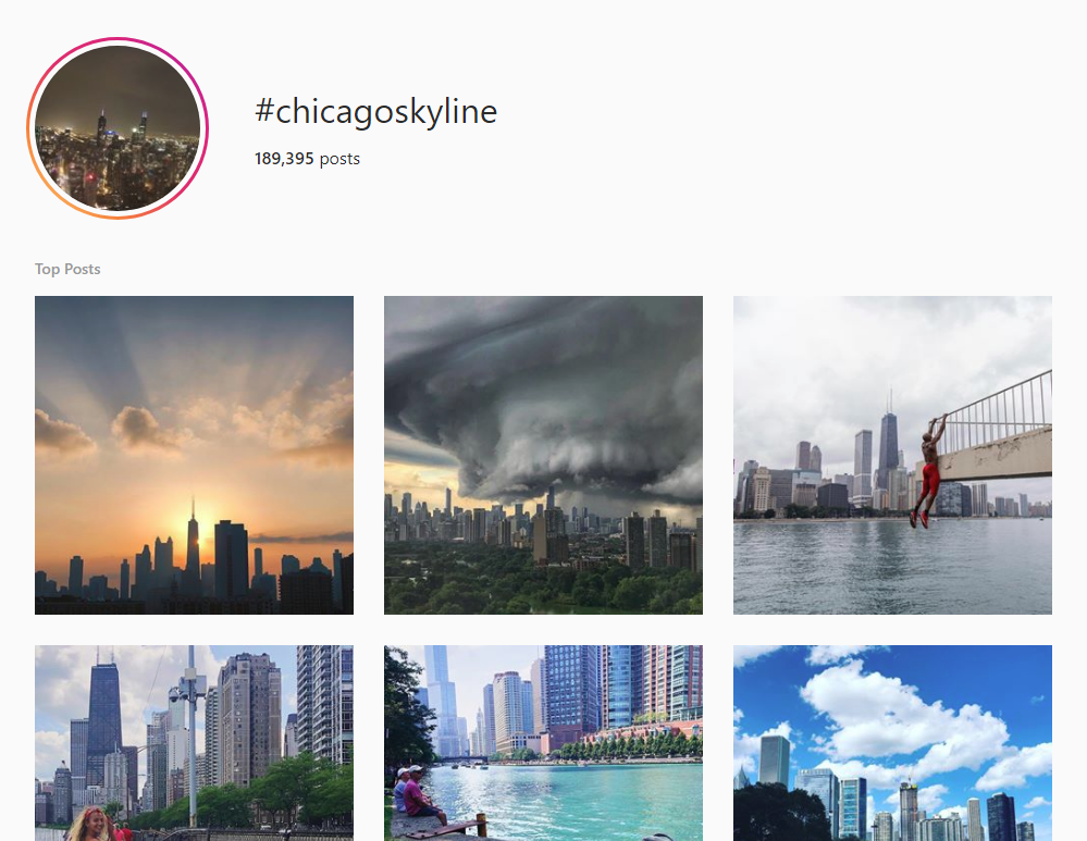 chicago skyline instagram geotag