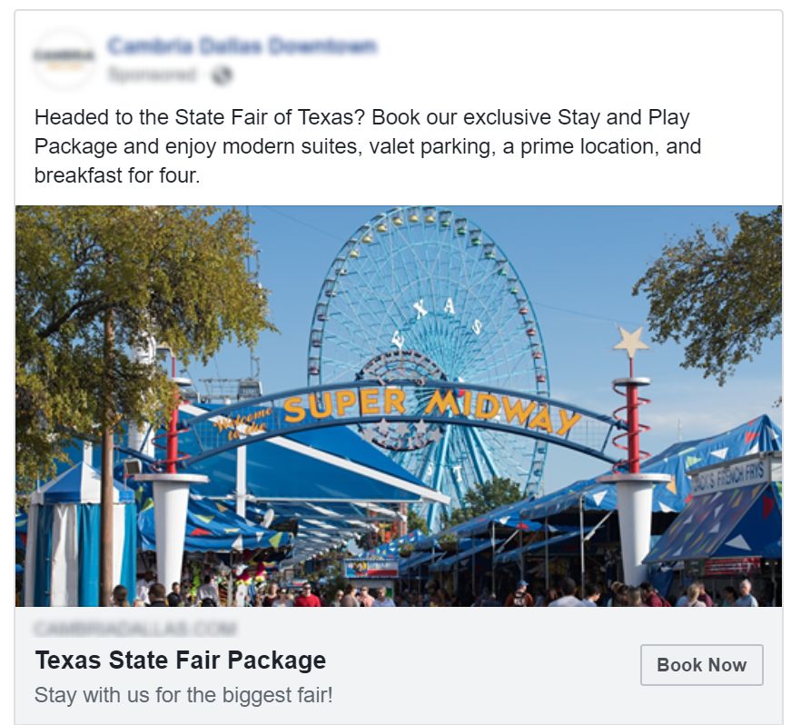 facebook ad example