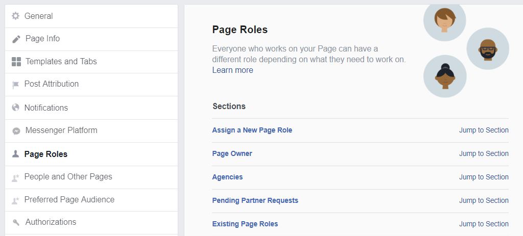 Page Roles on Facebook