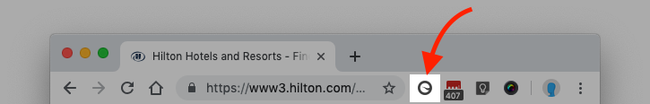 Siteimprove icon in Chrome address bar