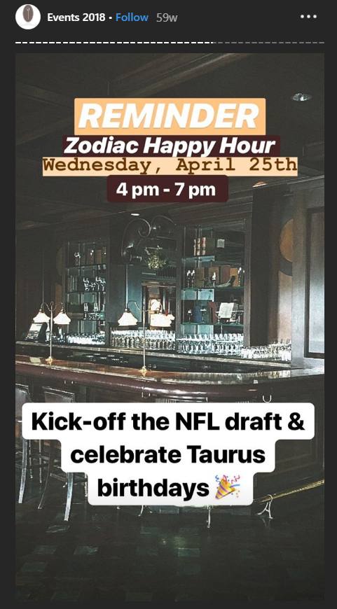 happy hour instagram story