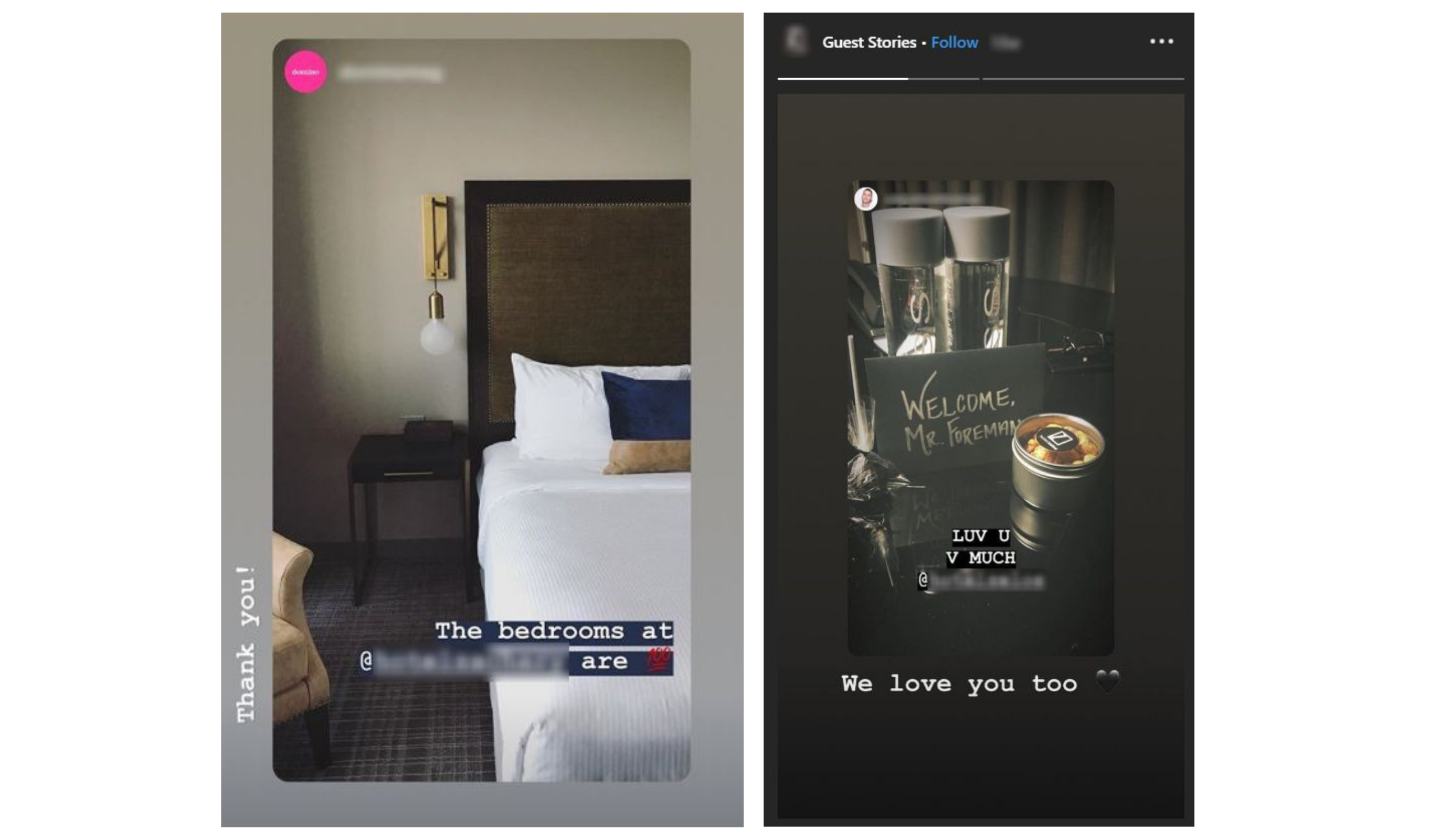 hotel review examples instagram