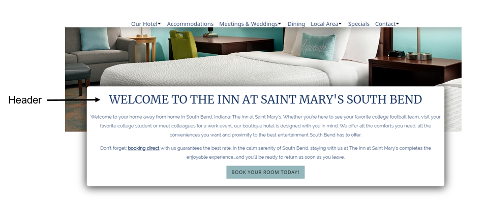 The Inn at Saint Mary’s Header 1 Screenshot