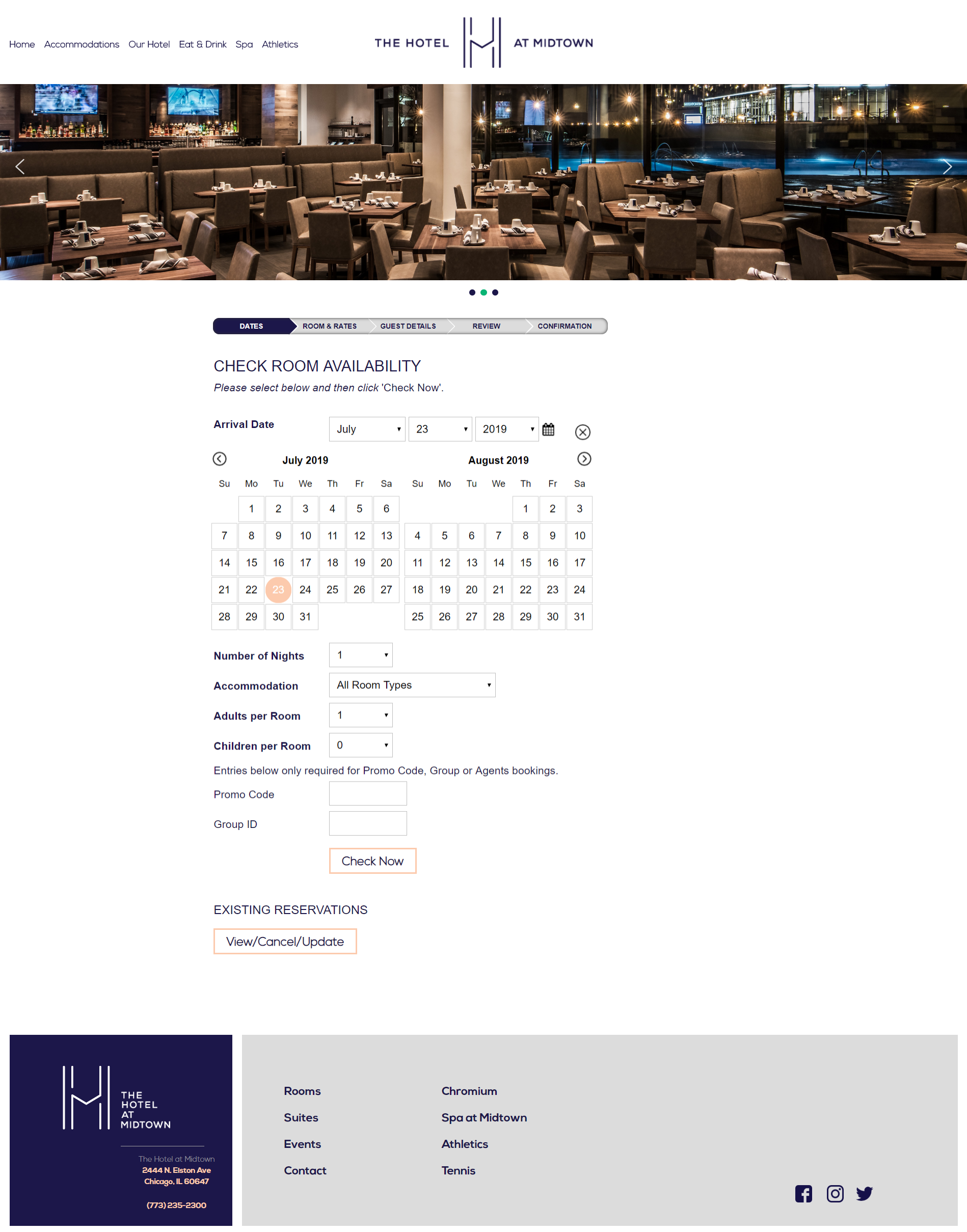 midtown booking widget is an example of a simple application