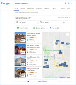 Google Local Pack for Hotels