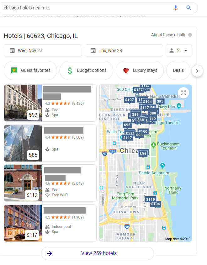 Google Local Pack Example