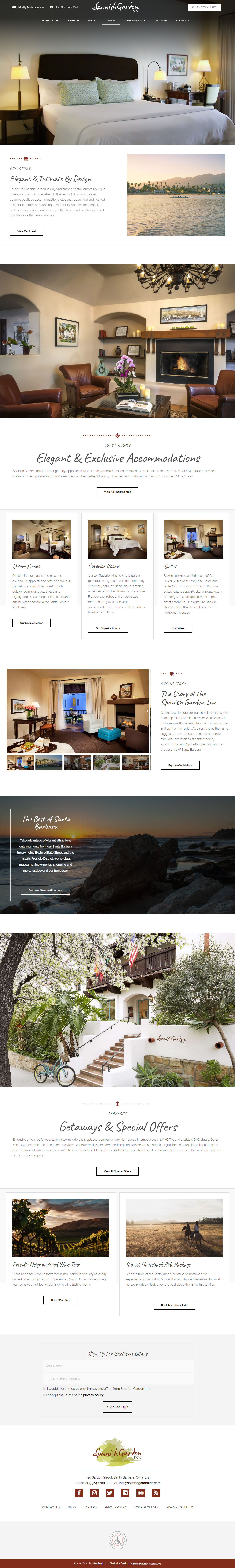 web design example spanish garden inn