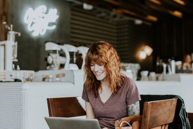 woman in cafe